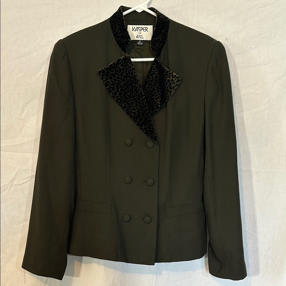 Kasper Black Double-Breasted Jacket - image 1
